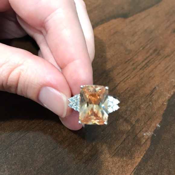 5 For $20 🥳 925 Silver Peach Stone Ring - Picture 3 of 6